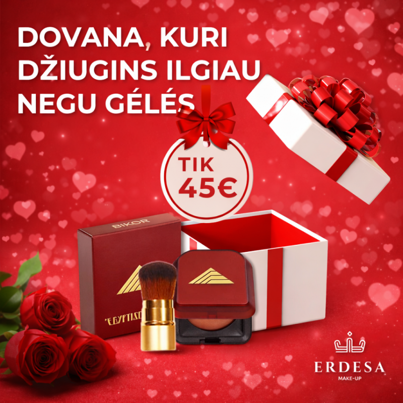 BI-KOR Egipto žemė + Teptukas 936  + Dovanų dėžutė